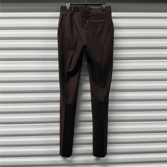 Salvatore Ferragamo Men Pants IT 42 US 32 Wool Silk Brown Dress Trouser Italy - Picture 2 of 12